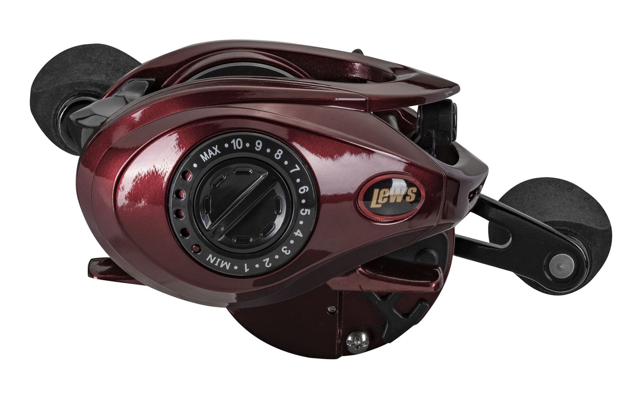 Lew's KVD Baitcast Fishing Reel, 7.5:1 Gear Ratio, Left-Hand Retrieve, Burgundy