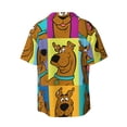 thumbnail image 6 of Lsque Scooby-Doo print Men's Cuban Collar Short Sleeve Shirt Summer Beachwear Casual Button Down Fashionable Vacation Leisure Shirt-XX-Large, 6 of 7