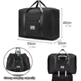 thumbnail image 6 of WEISIPU 55x40x20 cm Ryanair Cabin Approved Carry On Hand Luggage Flight Holdall Bag 45L, 6 of 9
