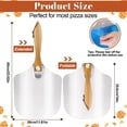 thumbnail image 2 of Compañero de repostería artesanal: juego de pala de pizza grande y cortador de pizza de acero inoxidable, diseño ergonómico con mango de madera de acacia, deslizador de aluminio a prueba de óxido, 2 of 6