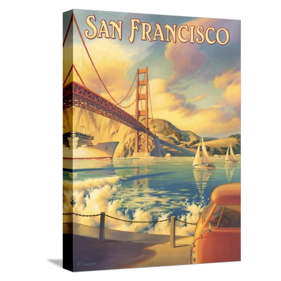 Art.com San Francisco Stretched Canvas Print Wall Art by Kerne Erickson, 12" x 16"