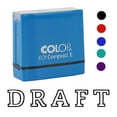 thumbnail image 2 of Printtoo Draft Self Inking Rubber Stamp Pre-Inked Office Stamp- Home Office Business Stationery, Blue- 42 x 9 mm, 2 of 7