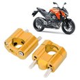 thumbnail image 5 of Pair 22mm/28mm 1/8in 7/8in Motorcycle Handlebar Mount Clamps Riser Adapter CNC Aluminum AlloyGold, 5 of 5