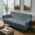 thumbnail image 2 of Home Details Waffle Design Love Seat Furniture Slipcover in Gray, 2 of 3