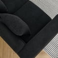 thumbnail image 5 of 3-seater + 3-seater Combination sofa.BLACK teddy, 5 of 9