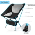 thumbnail image 5 of Chaise de Camping Pliante Portable Ultra-Légère Compacte avec Sac de Transport pour Randonnée, BBQ, 5 of 5