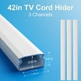 thumbnail image 3 of Cord Hider, LazySpin 42.5In Large Cable Wires Cord Cover for Wall Mount TV PVC, White, 3 of 8