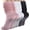 pink-white-black, variant on 3pcs Pilates Socks with Grips for Women, tight yoga socks for hospital workouts, sports non-slip stockings, stacked socks