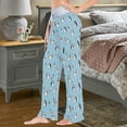 thumbnail image 3 of FREEAMG Chic Pattern Floral Drawstring Lounge Wide Leg Pajama Sleepwear Bottom, 3 of 5