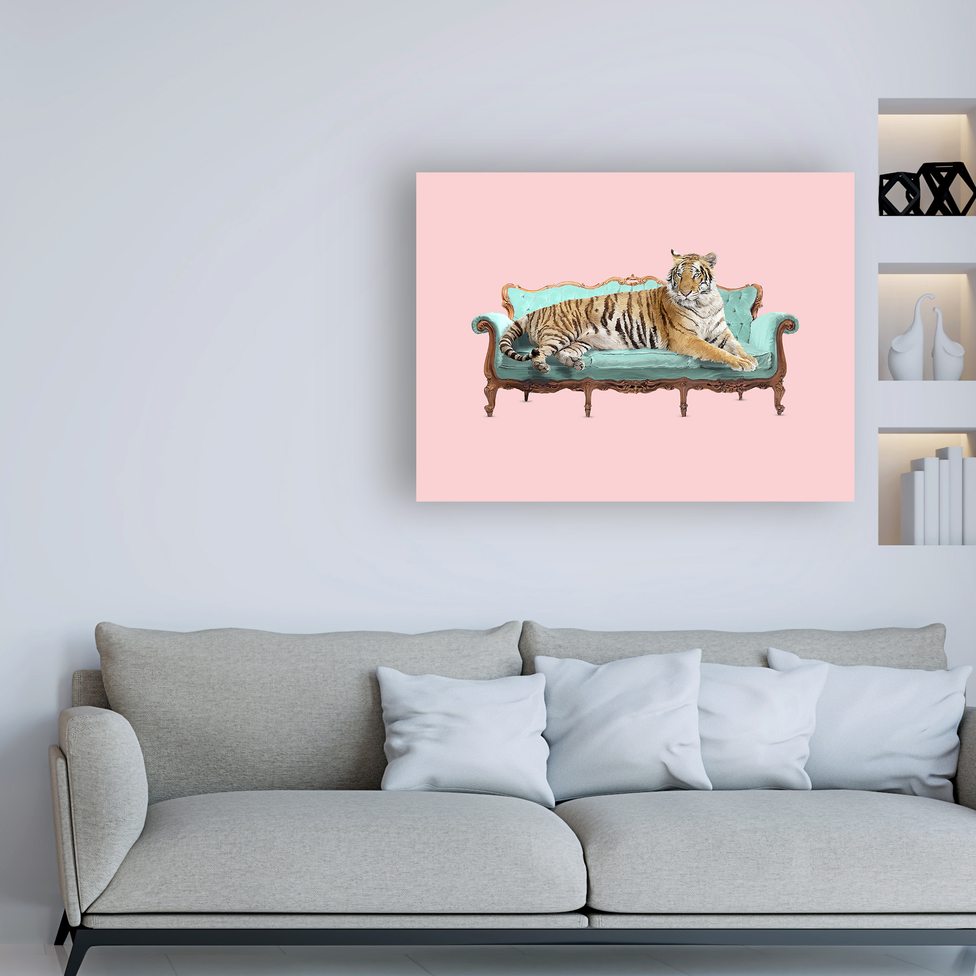 Trademark Fine Art 'Lazy Tiger' Canvas Art by Robert Farka