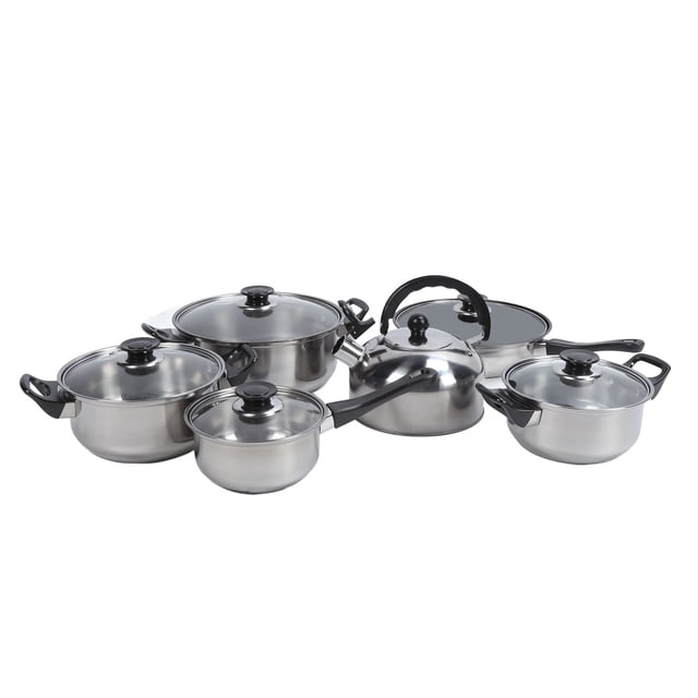 Cookware Pots Sauce Saute Pans Set, Easy To Clean Cookware Set Rustproof for Home
