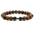 thumbnail image 2 of Natural Tigereye Three-color Sports Dumbbell Bracelet, 2 of 3