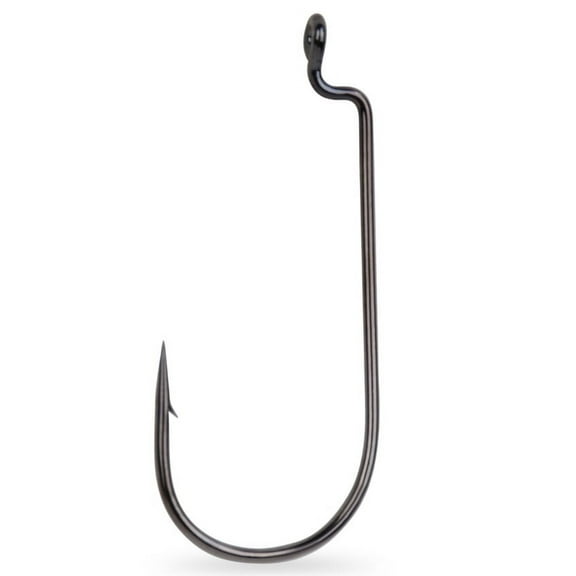 Mustad Big Bite Worm Hook 5/0 Black Nickel 5pc for Freshwater & Saltwater Fishing