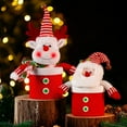 thumbnail image 3 of Candy Jar Christmas Knitted Cartoon Design Fabric Large Capacity Create Atmosphere Elderly Doll Candy Jar, 3 of 6