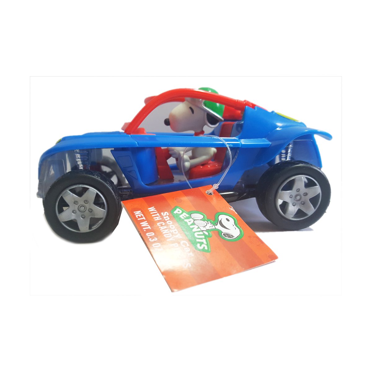 Peanuts Race Car Driver Snoopy Candy Dispenser. Rare and hard to find