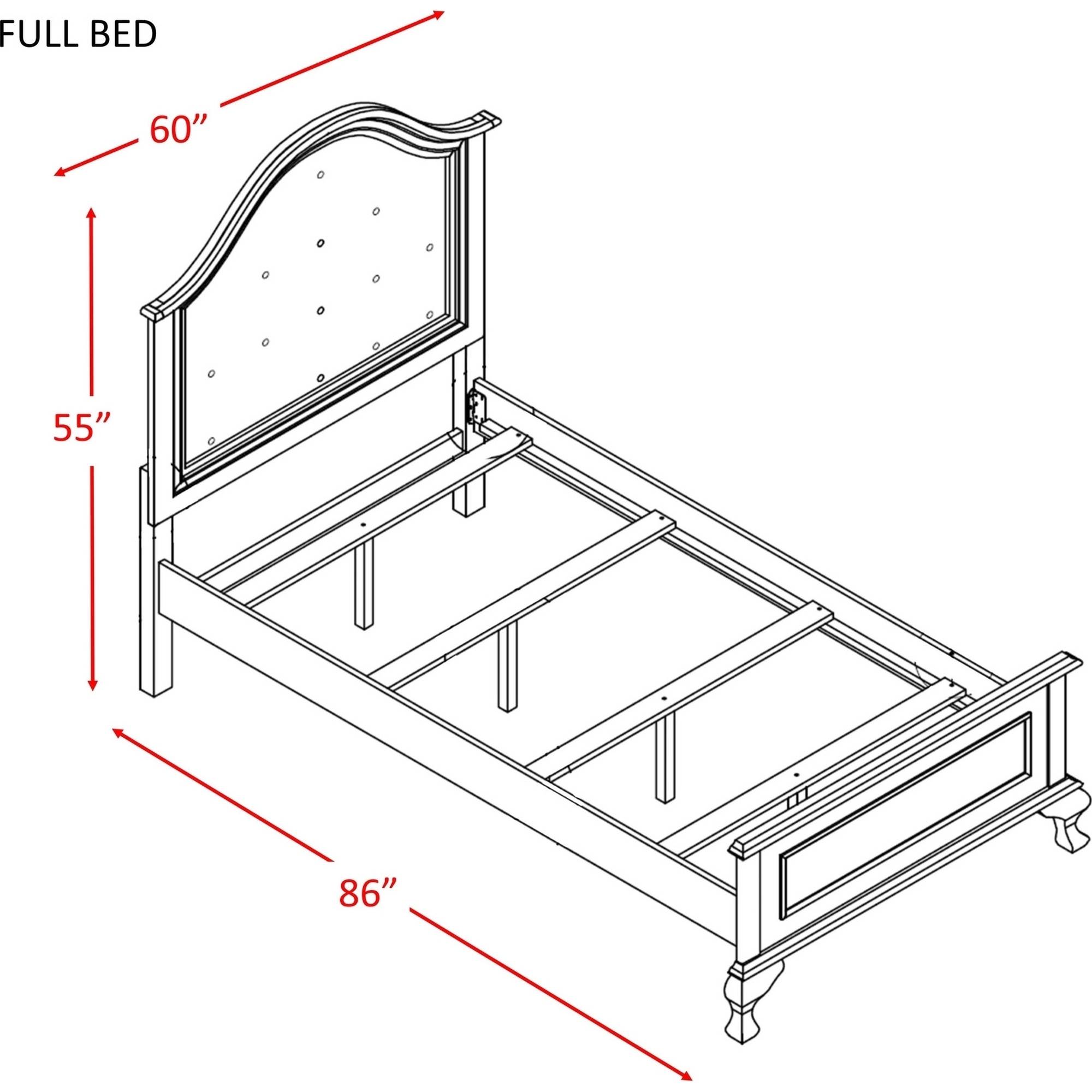 Picket House Furnishings Jenna Full Panel with Trundle 6 Piece Wood Bedroom Set, White