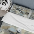 thumbnail image 4 of Designart "Unbounded Creativity Beige and Grey I" Abstract Painting Bedding Covert Set - Modern Beige Abstract Bed Set With 2 Shams, 4 of 6