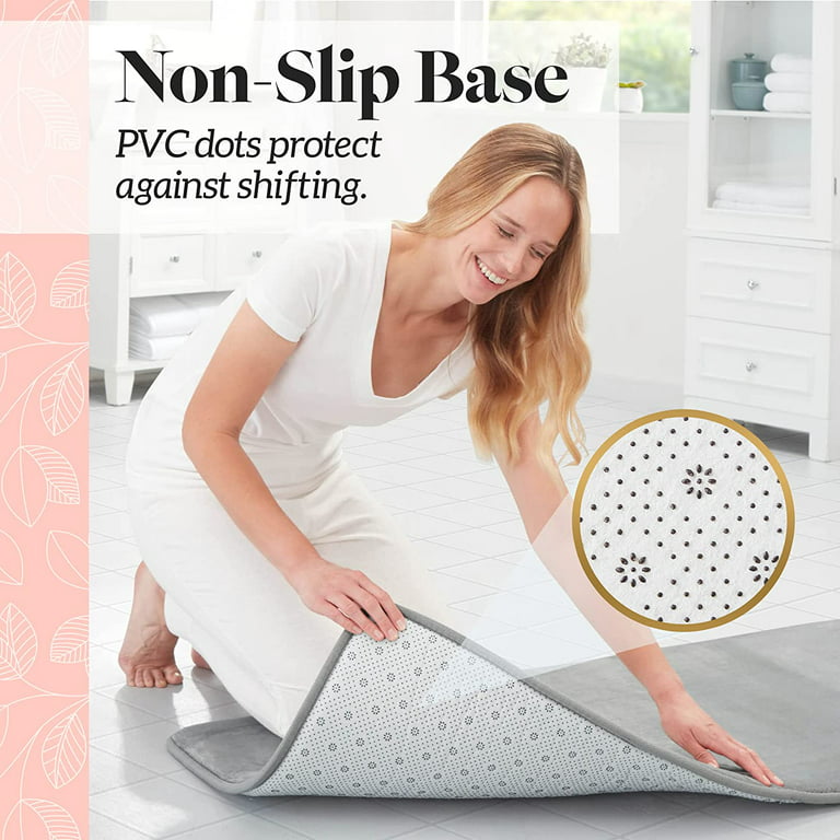 Comfy and Anti-Slip Rubber Bath Mat for Bathrooms 