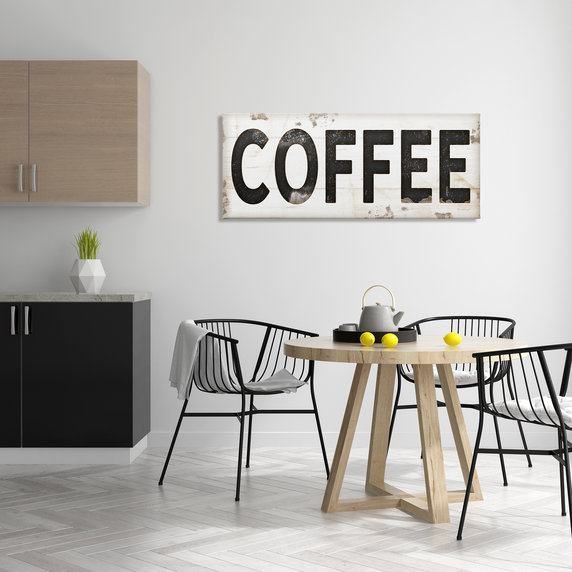 Stupell IndustriesCOFFEE Typography Vintage SignCanvas Wall Art by Jennifer Pugh