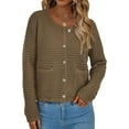 thumbnail image 4 of PRETTYGARDEN Women's Knit Cardigan Sweaters Fall Fashion Long Sleeve Open Front Button Down Trendy Casual Sweater Jacket, 4 of 8