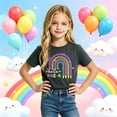 thumbnail image 2 of Ruiwill First Day Of Pre-k Shirt Girl Summer Breathable Pre-k Letter Print School Girl Outfit Crew Neck Short Sleeve Kids Tops Size 12-13 Years, 2 of 4