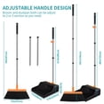 thumbnail image 4 of FGY Broom and Dustpan Set, Sweeper and Dust Pan Set with Adjustable Long Handle Black+Orange, 4 of 5