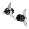 thumbnail image 1 of Unique Bargains 0.59" Motorcycle Slider Frame Aluminum Alloy Plastic Wheel Fairing Protection Crash Pad Protector Guard 2.99" 2.05"  Silver Tone 2 Pcs, 1 of 7