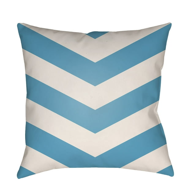 Artistic Weavers LTCH1013-2222 Litchfield Square Pillow, Aqua & Ivory - 22 x 22 in.