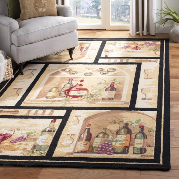 Safavieh Chelsea Tuscany Bordered Wool Area Rug, Gold/Multi, 5'3" x 8'3"