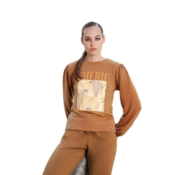 Sudadera ligera André Badi marron claro Mediana 28-0243