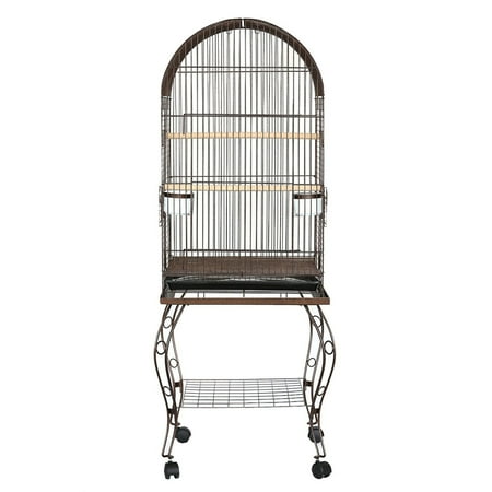 YML 600ACHR 20 in. Dometop Parrot Cage With Stand - Chrome