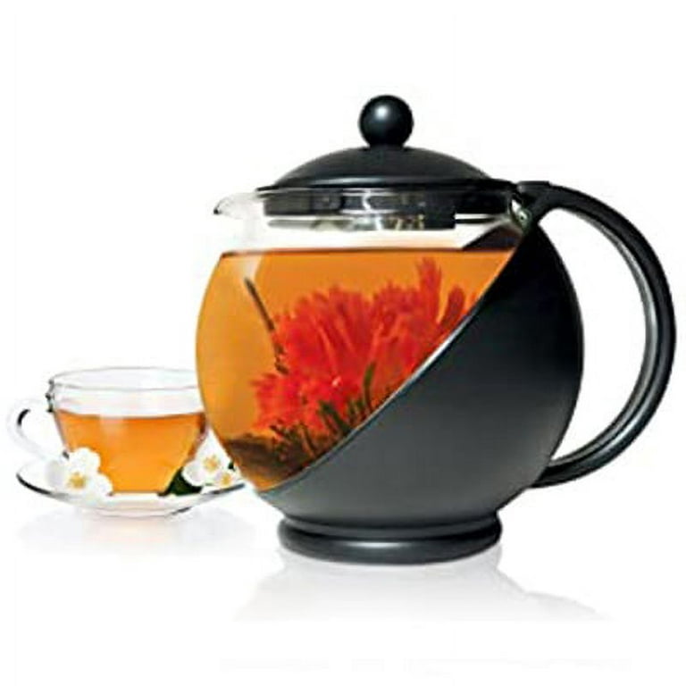 Tea Set  Designer Tea Pot with 4 Double Wall Glasses – James