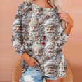 thumbnail image 4 of BiZtdJrK Prime Day Sales Today 2025 Plus Size Long Sleeve Shirts for Women 2025 Fall Fashion Christmas Sweatshirts Funny 3D Graphic Tees Tops Casual Round Neck Pullover Blouse Beige XXL, 4 of 8