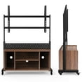 thumbnail image 3 of FITUEYES Sturdy Rolling TV Stand with Wheels for 50-85 Inch TVs with Open Shelves, 3 of 9
