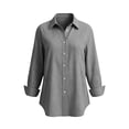 thumbnail image 5 of Samdudou Fall Clothes for Women Long Sleeve Gingham Plaid Shirts Button Up Checkered Blouse Classic Vintage Pattern Work Apparel, 5 of 6
