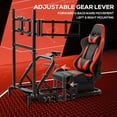 thumbnail image 6 of Supllueer Racing Simulator Cockpit Stand With Triple Monitor Stand & Red Seat Fit For Logitech G920 G923 Fanatec.Excluding electronic devices, 6 of 21