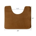 thumbnail image 4 of Clara Clark Bath Mat Bathroom Rug - Absorbent Memory Foam Bath Rugs - Non-Slip, Thick, Cozy Velvet Feel Microfiber Bathrug, Plush Shower, Toilet- Floor Bathmats Carpet - Brown - Contour Size 24"x20", 4 of 5