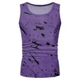 thumbnail image 4 of KPOPLK Mens Sports Fitness Basketball Training Round Neck Loose Outdoor Running Quick Drying Breathable Sleeveless T Shirt Vest M Purple, 4 of 5