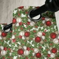 thumbnail image 3 of Ambesonne Christmas Grommet Curtain, Balls Holly Old, 50" x 84", Red Green Grey, 3 of 6