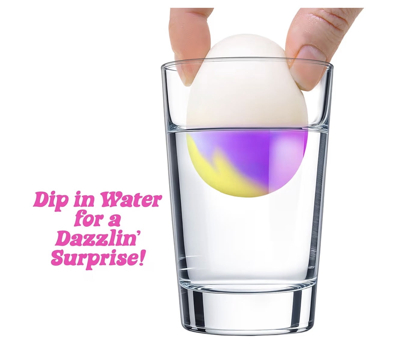‌Schylling Needoh Dippin Dazzler - Sensory Squeeze Egg , Changes Color , 1 CHOSEN AT random