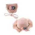 thumbnail image 1 of Sombrero para el sol para mujer con bolso de mano, transpirable, plegable, para hombro, sombrero de pescador para playa rosa, 1 of 9