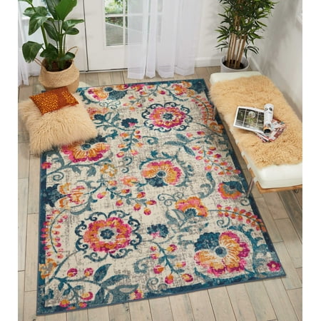 Nourison Passion Floral Floral Ivory Area Rug
