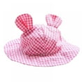 thumbnail image 2 of Summer Lovely Bear's Ear Pet Dog Hat Lattice Dogs Caps For Small Medium Dogs Cats Adjustable Puppy Kitten Hats Pet Accessories Chihuahua, 2 of 5