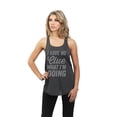 thumbnail image 2 of Thread Tank No Clue Women's Sleeveless Flowy Racerback Tank Top Charcoal Medium, 2 of 5