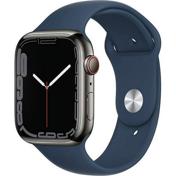 Restored Apple Watch Series 7 GPS LTE 45MM Graphite Stainless Steel Case Abyss Blue Band (Refurbished)
