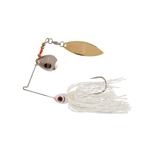 BOOYAH Blade Tandem Fishing Lure Spinnerbait Two Blade S w White 1/4 oz ...