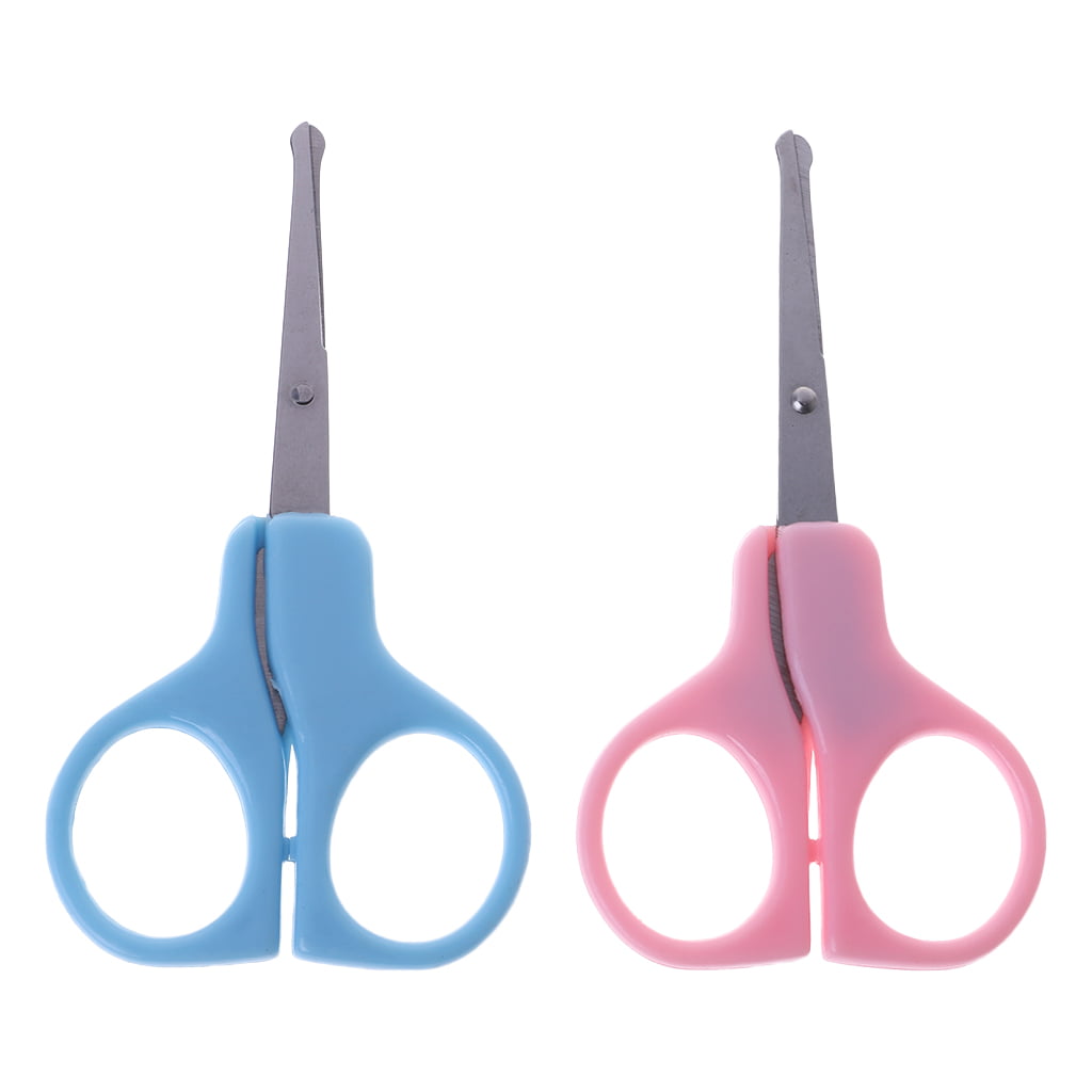 Baby Nail Scissors Baby Nail Clippers Kids Hair Sissors Round Head Scissors  Gift for Infant set of 2 : Amazon.in: Baby Products