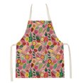 thumbnail image 1 of Delantal de cocina floral pastoral delantal de lino floral delantal para niños, 1 of 5