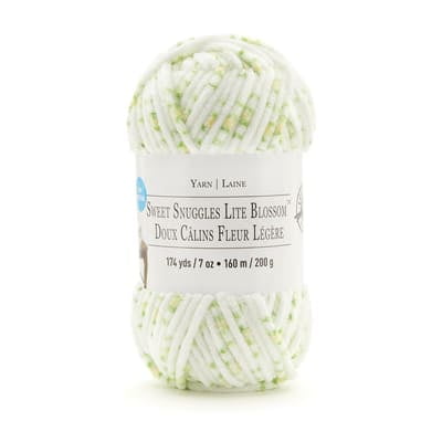 Loops & Threads Daisy Blossom Sweet Snuggles Lite Yarn - Super Bulky Weight Yarn for Knitting, Crochet, Weaving, Arts & Crafts, 12 Pack