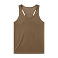 thumbnail image 5 of Domuza Mens Knitted Tank Tops Casual Sleeveless See Through Mesh Tank Tops Beach Muscle Knit Vest Light Brown S, 5 of 5